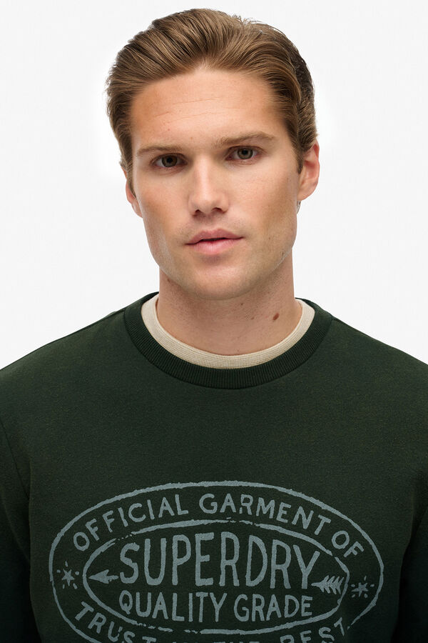 Superdry Sweatshirt logo estampado  verde