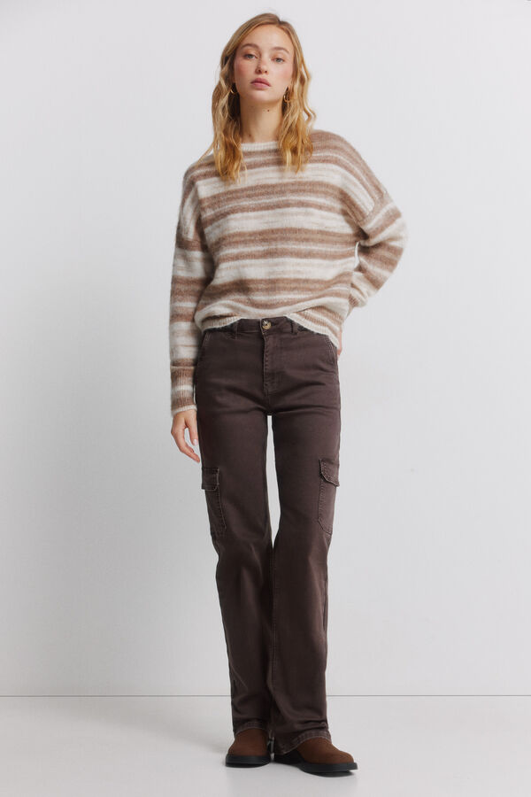 Springfield Camisola riscas degradadas cru