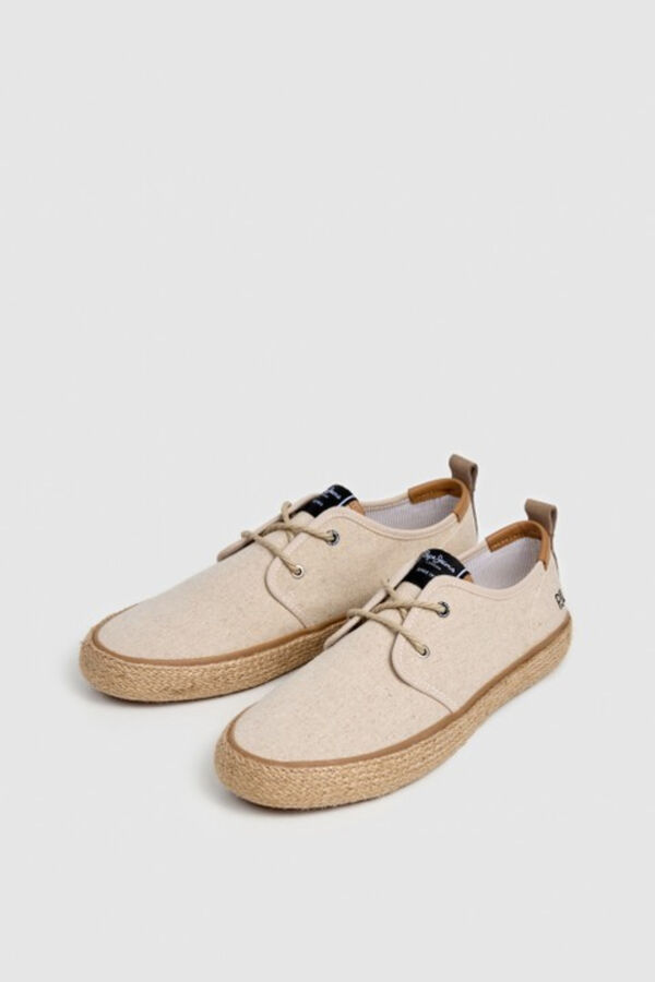Pepe Jeans Zapatos cl&aacute;sicos de algod&oacute;n marfil