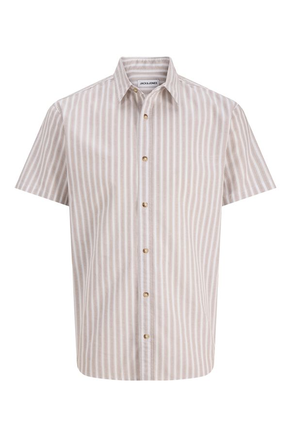 Jack & Jones Camisa oxford regular fit cru