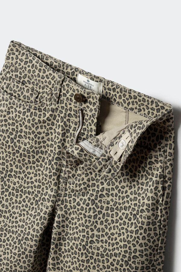 Springfield Kids culotte com estampa animal para meninas castanho