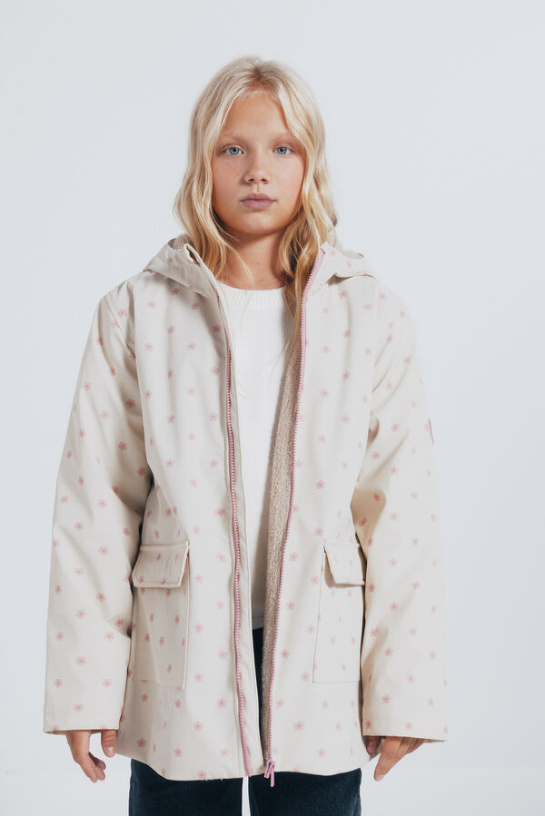 Springfield Kids Jaqueta emborrachada de bolinhas para menina estampado