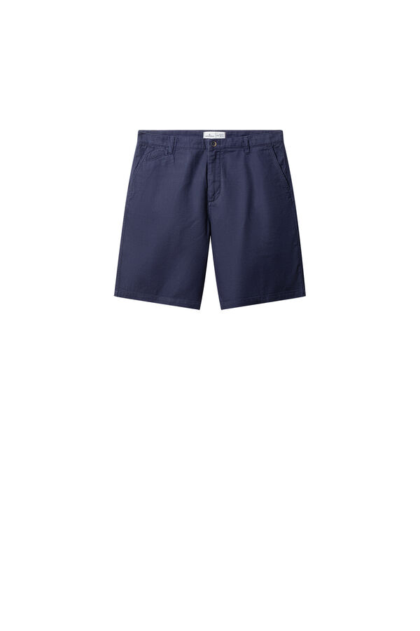 Springfield Bermudas em algod&atilde;o comfort fit azul