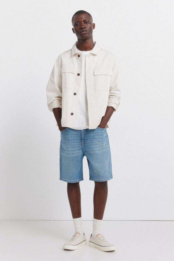 Springfield Bermudas jeans regular fit azul