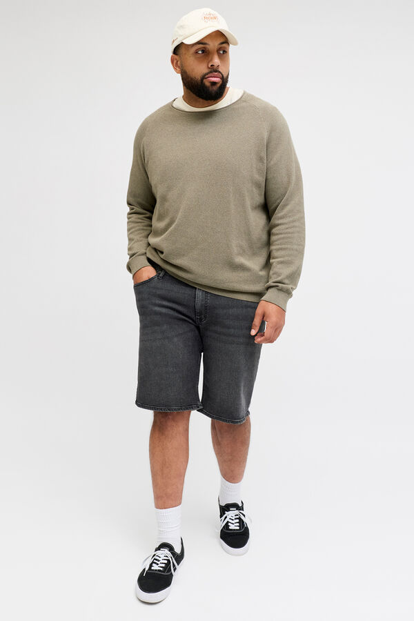 Jack & Jones PLUS Bermuda denim regular preto