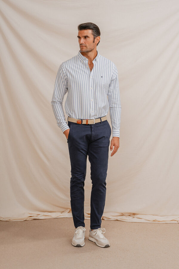 Celopman Cal&ccedil;as chino slim azul