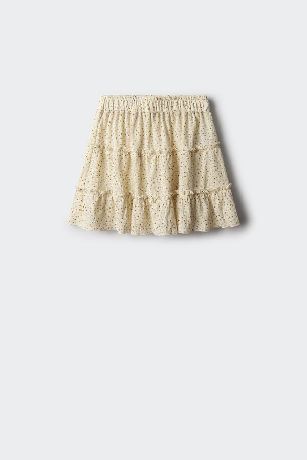 Springfield Kids Saia flores para menina branco