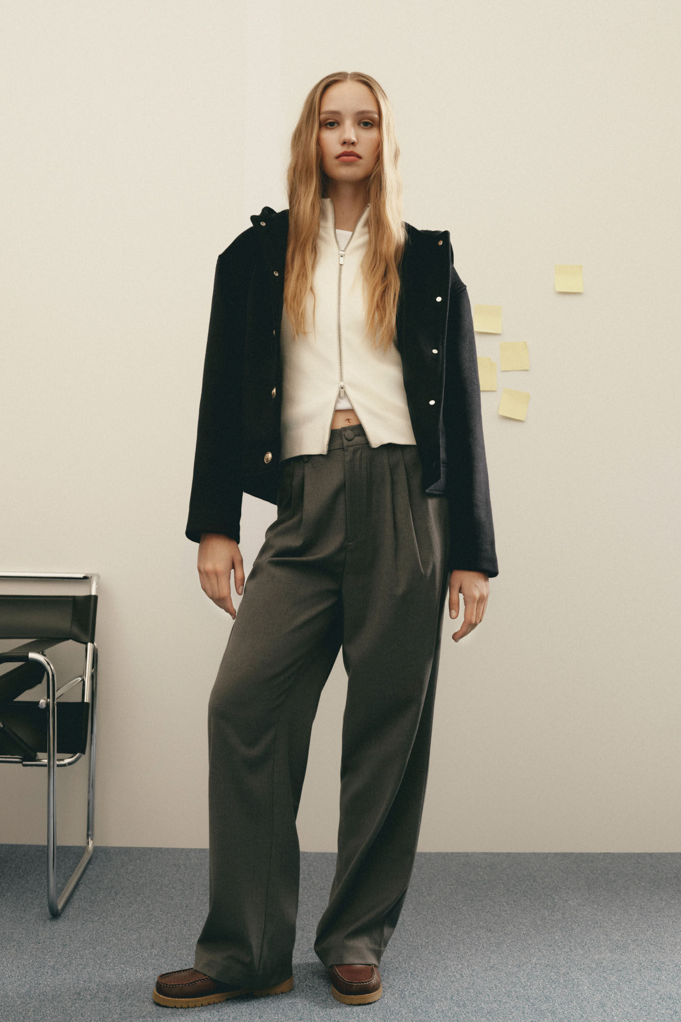 Springfield Pantalones pinzas goma cintura