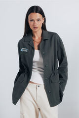 Springfield Overshirt militar com remendos bege