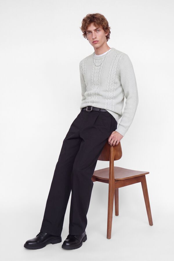 Jack & Jones Camisola regular gola redonda branco