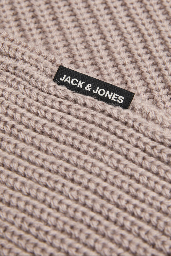 Jack & Jones Camisola b&aacute;sico de gola redonda cinzento