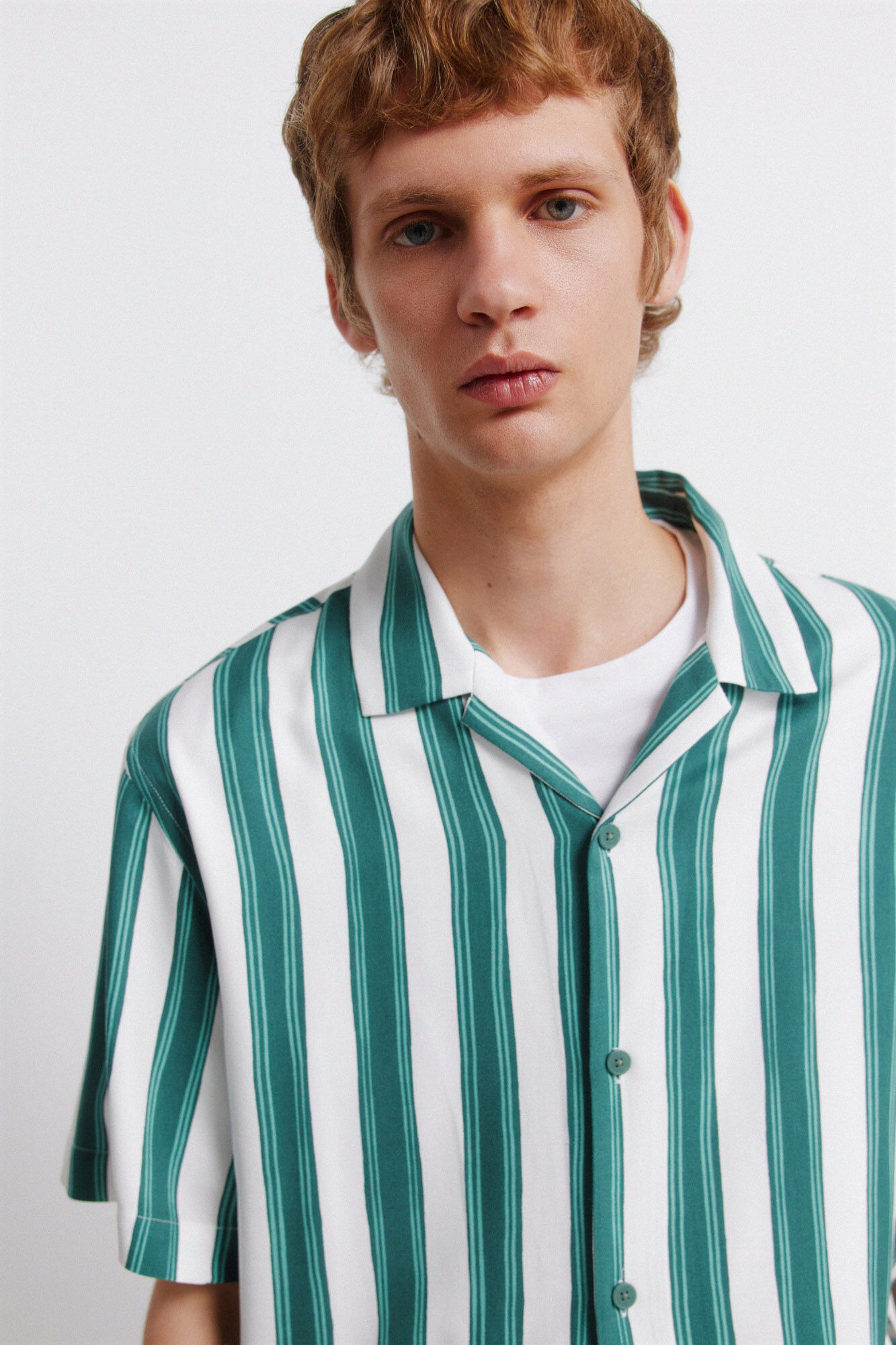 Springfield Camisa manga corta viscosa raya