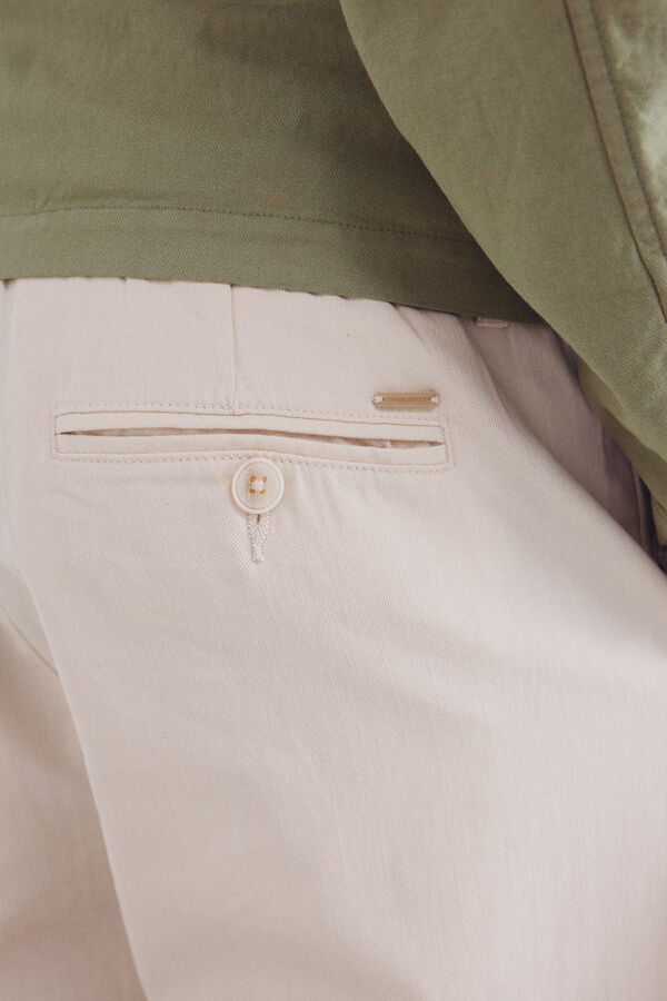 Springfield Calças slim fit espiga branco