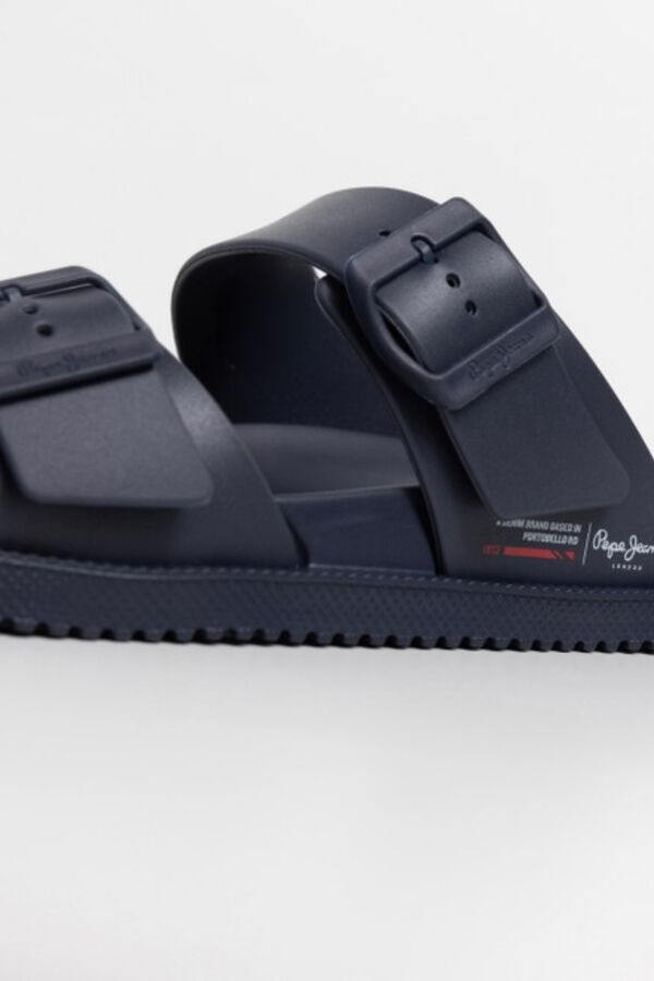 Pepe Jeans Chinelos de dedo com fivela dupla azul