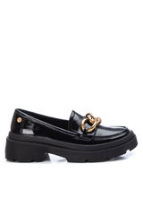 Springfield Women's Beige Patent Leather Shoe  black