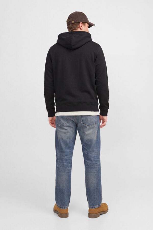 Jack & Jones PLUS Sweatshirt relaxed com capuz preto