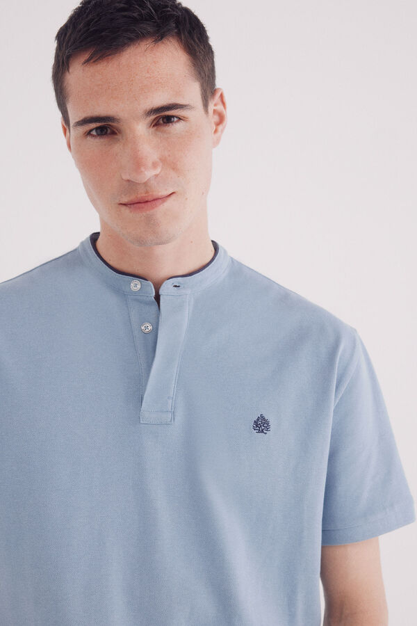 Springfield Polo mao piqué regular fit azul