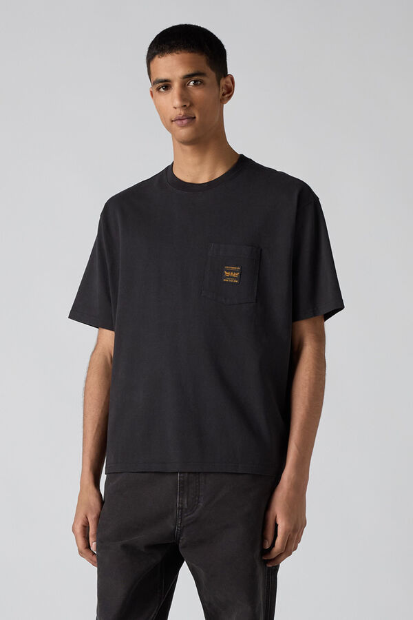 Levi's T-shirt de manga curta com bolso preto
