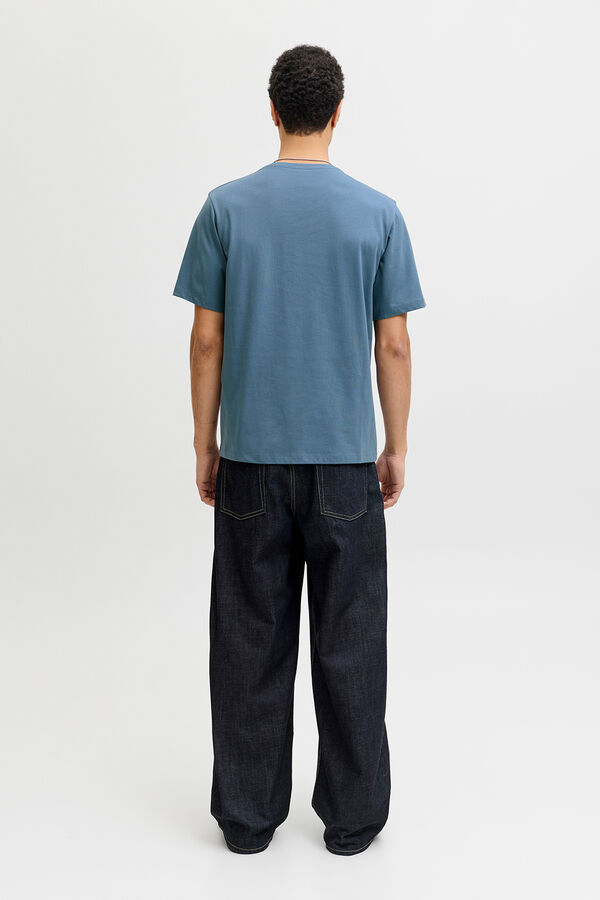 Jack & Jones T-shirt com logo na frente cinzento