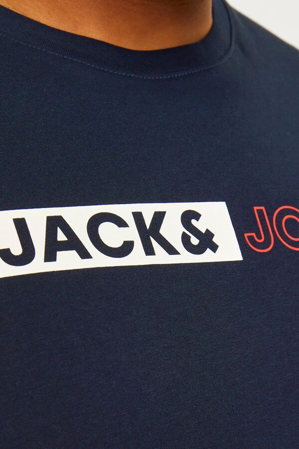 Jack & Jones PLUS T-shirt slim manga curta azul