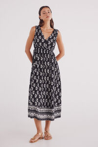 Springfield Vestido midi estampado com barra