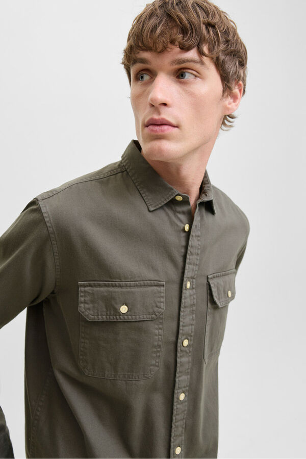 Jack & Jones Camisa estilo sarja cru