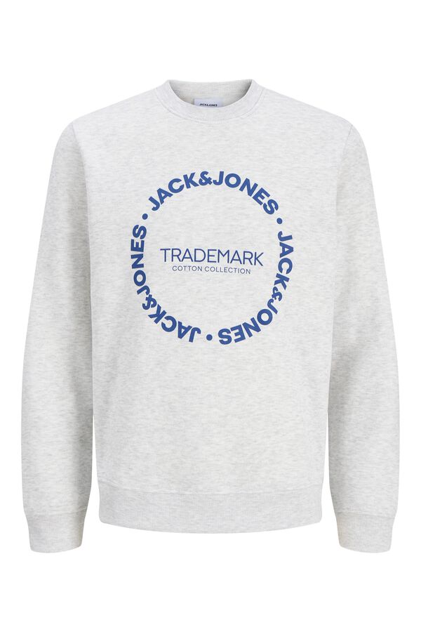 Jack & Jones Sudadera cuello redondo blanco