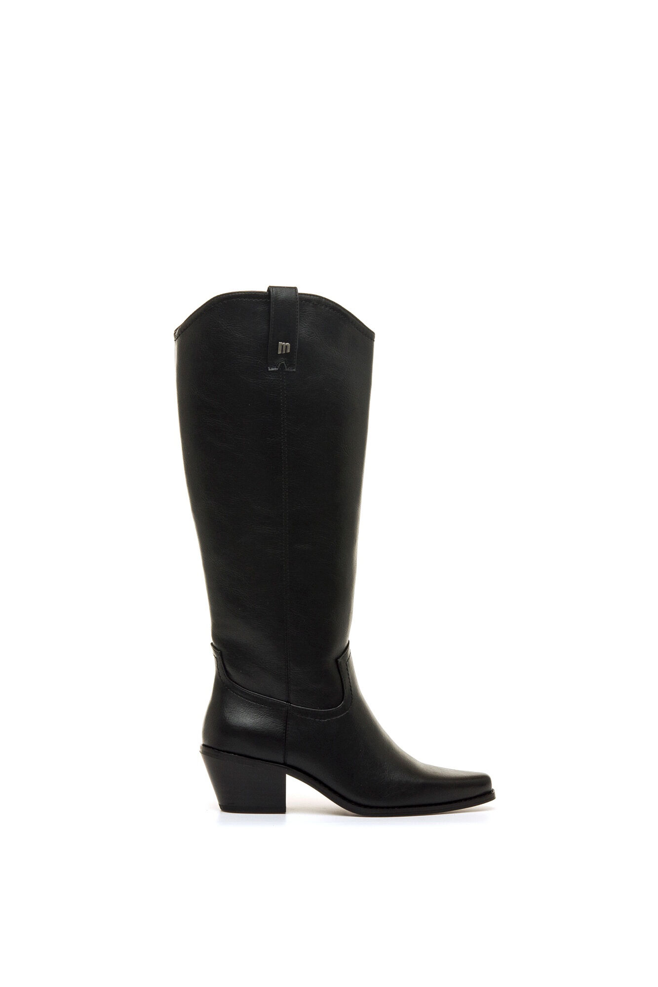 MTNG Botas cowboy de cano alto com salto largo