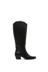 MTNG Botas cowboy de cano alto com salto largo preto
