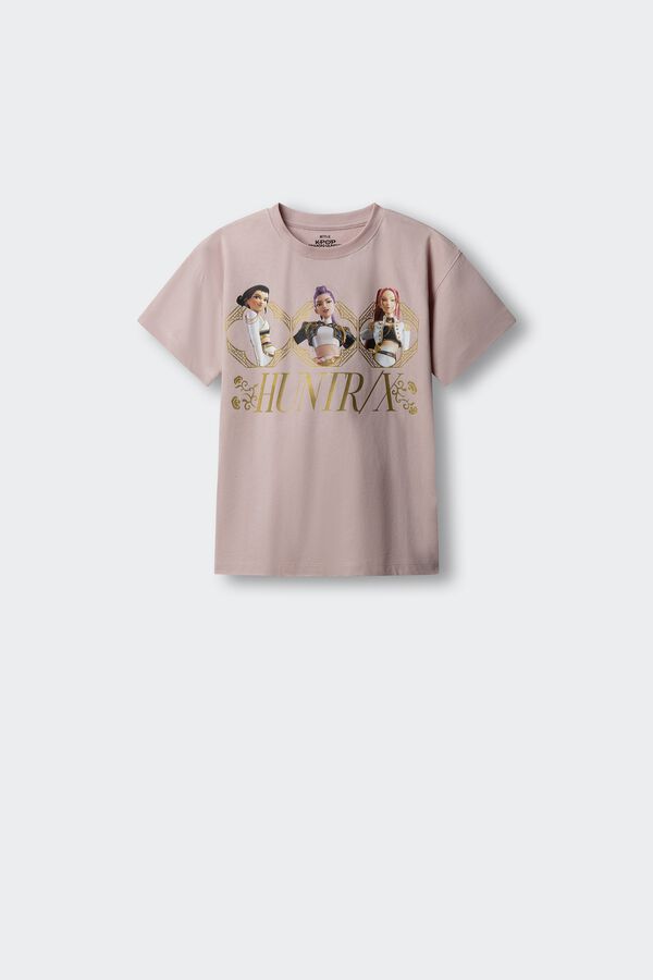 Springfield Kids T-shirt de manga curta "KPOP HUNTRIX" menina rosa