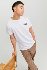 Jack & Jones T-shirt de manga curta com logo branco