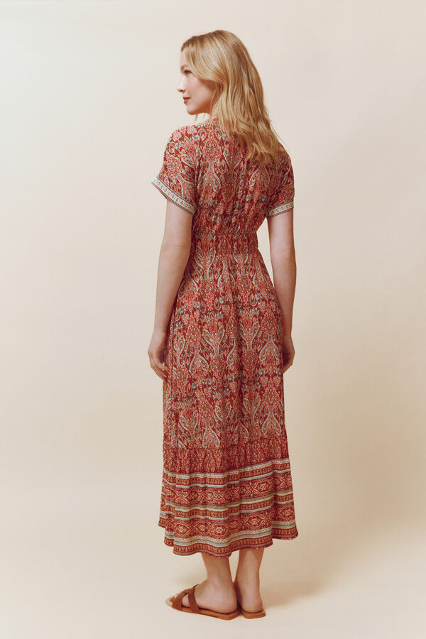 Springfield Vestido Ibiza estampado