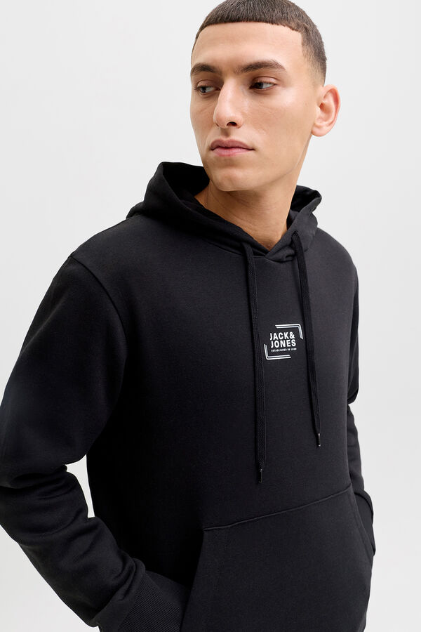 Jack & Jones Sweatshirt de capuz regular fit preto