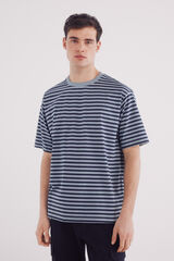 Springfield riscas estampada listrada azul