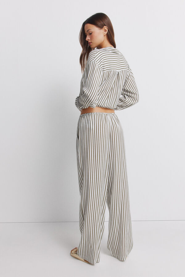 Springfield Cal&ccedil;a comprida larga Caqui escuro