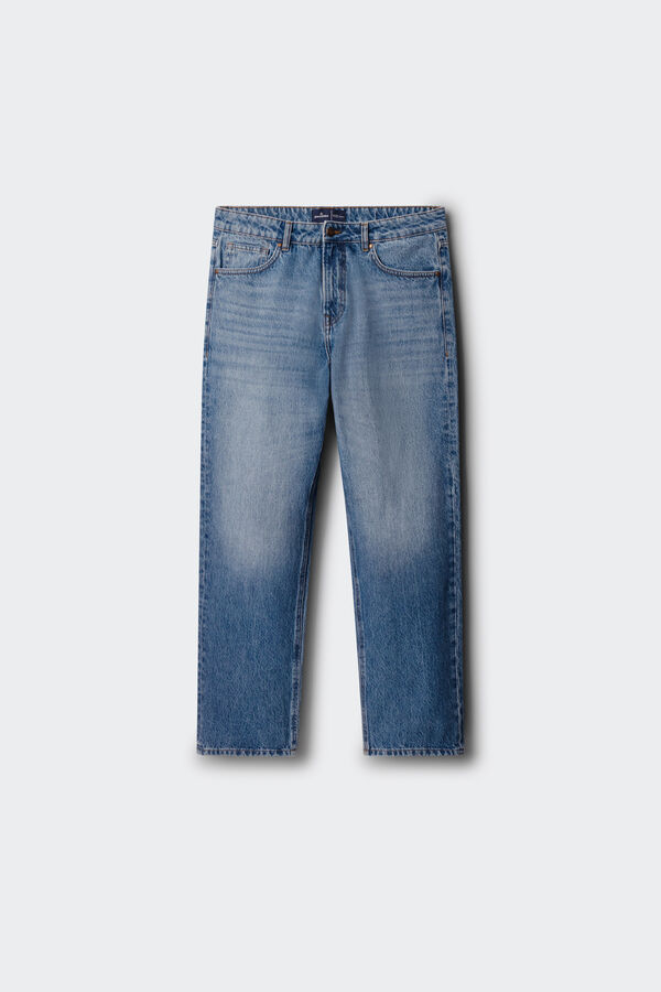 Springfield Jeans lavado medio straight fit azul
