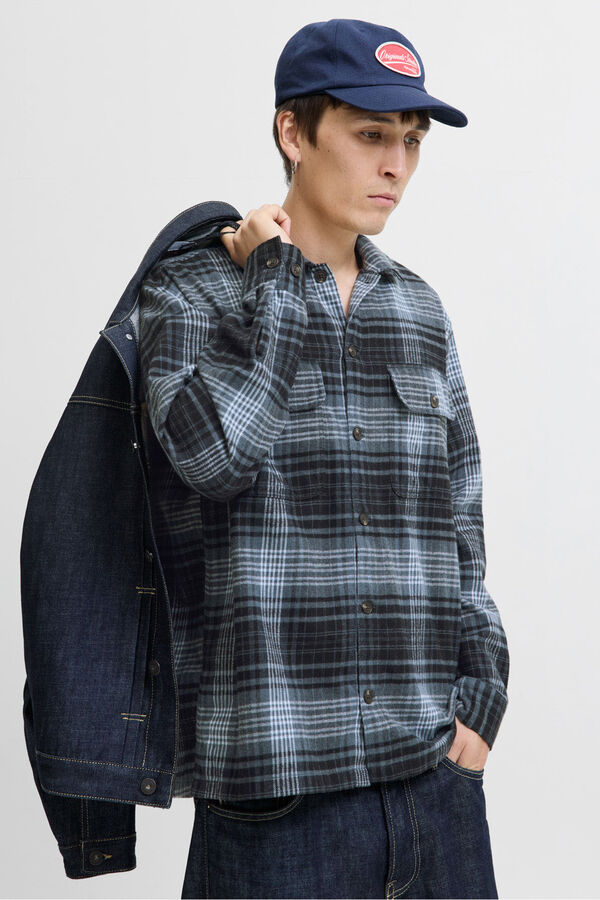 Jack & Jones Sobrecamisa xadrez cinzento