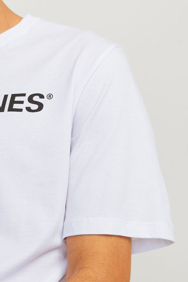 Jack & Jones Camiseta manga corta logo blanco