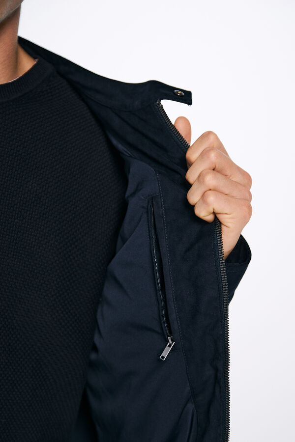 Springfield Faux suede jacket blue