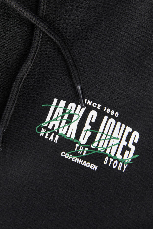 Jack & Jones PLUS Sweatshirt regular com capuz preto