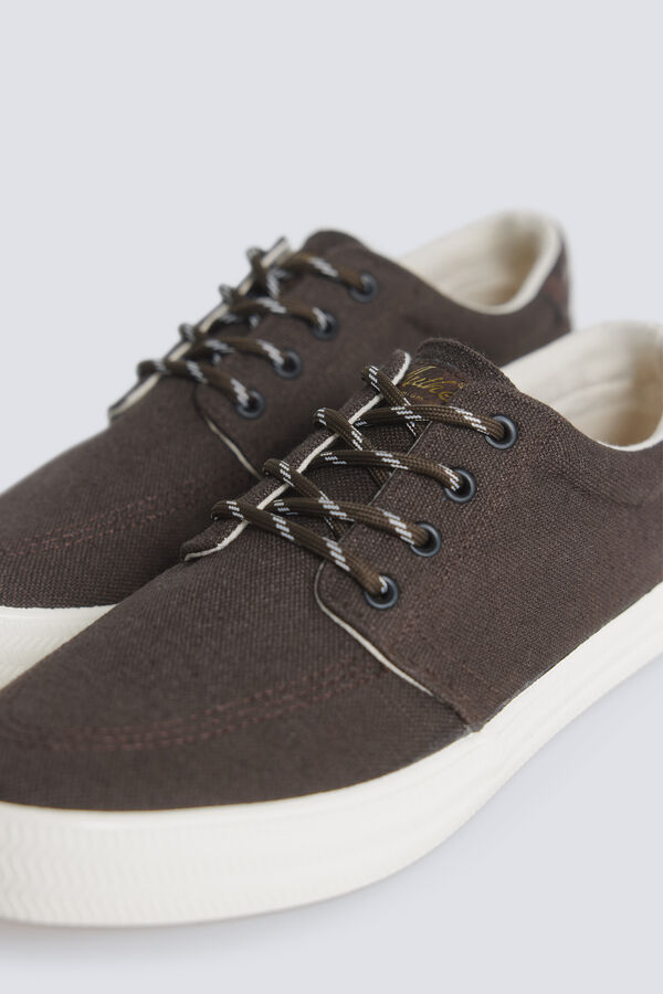 Springfield Sneaker ic&oacute;nica em tecido castanho