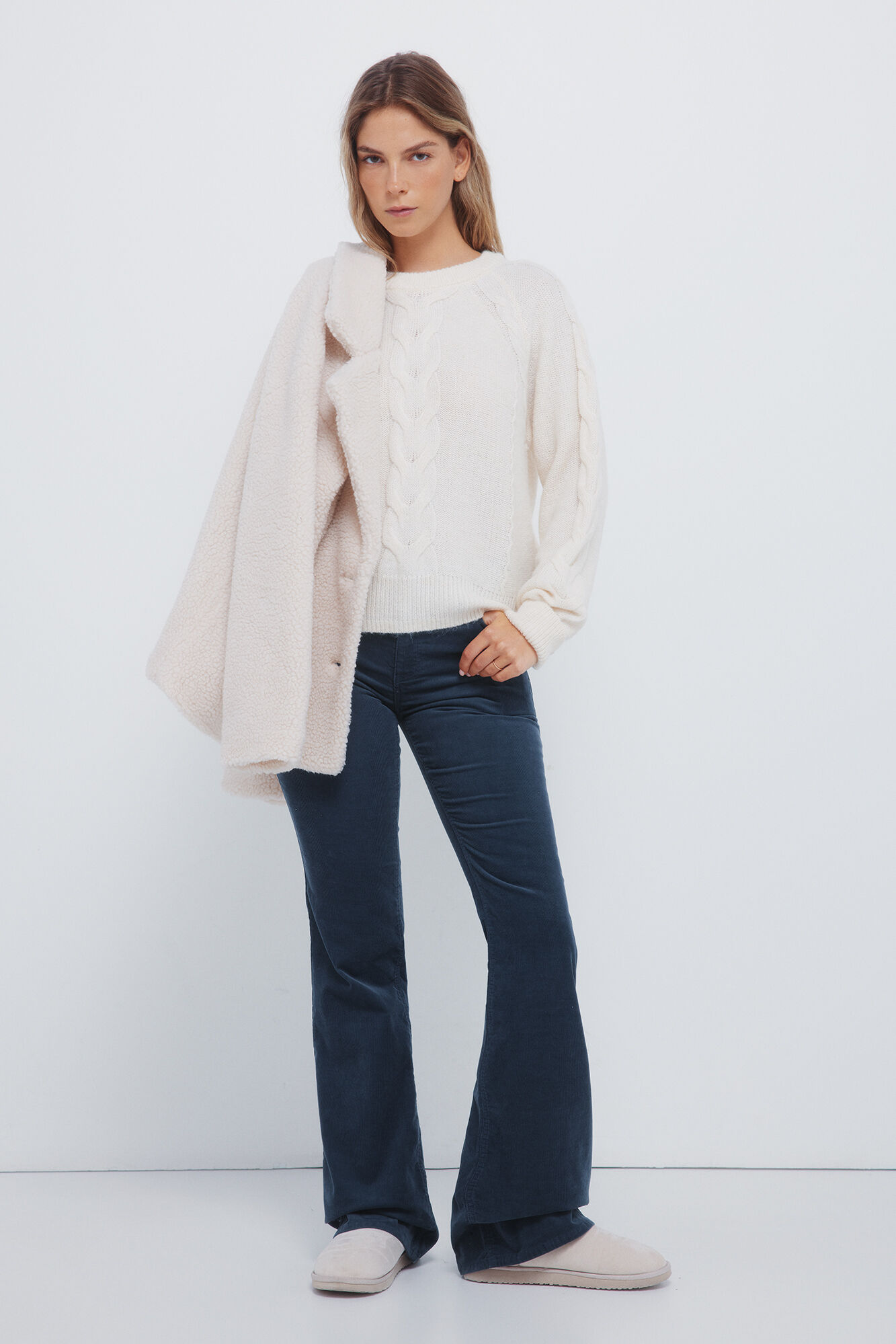 Springfield Pantalones pana low flare