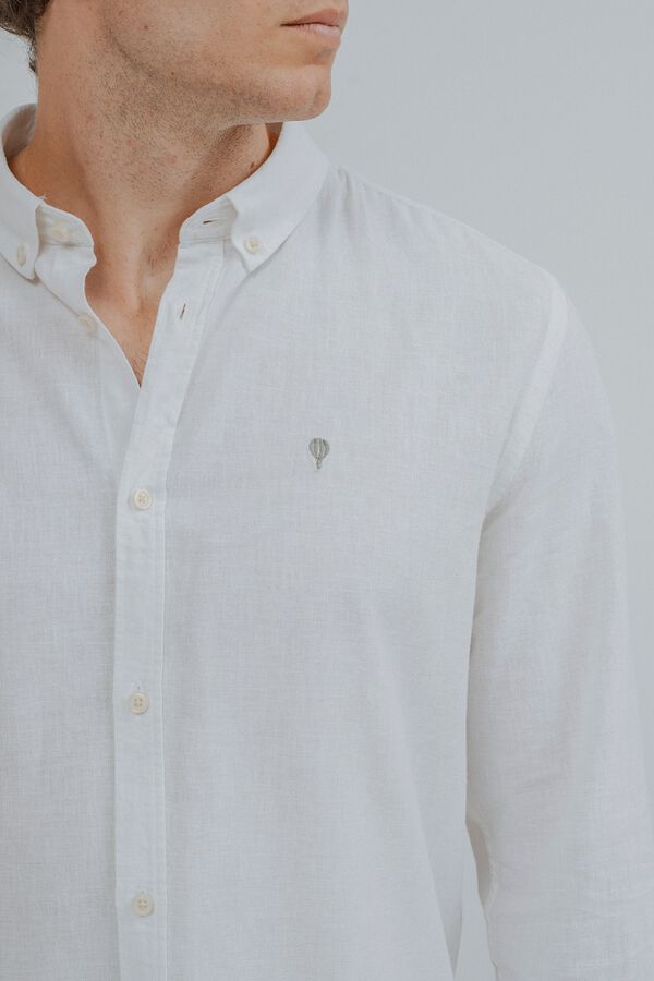 Celopman Camisa em linho branco