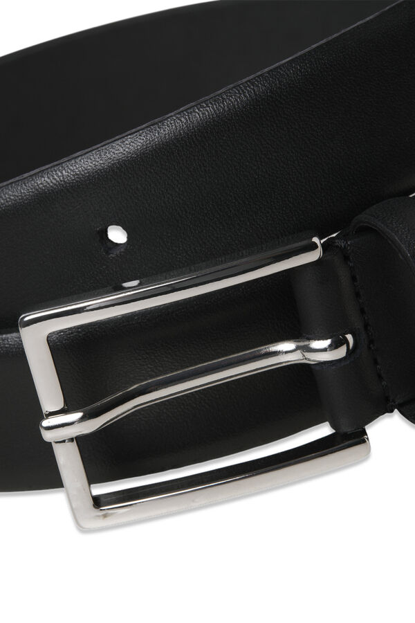 Jack & Jones Cinto de couro clássico preto