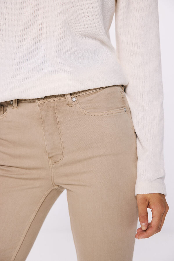 Springfield Pantalón Slim Color beige