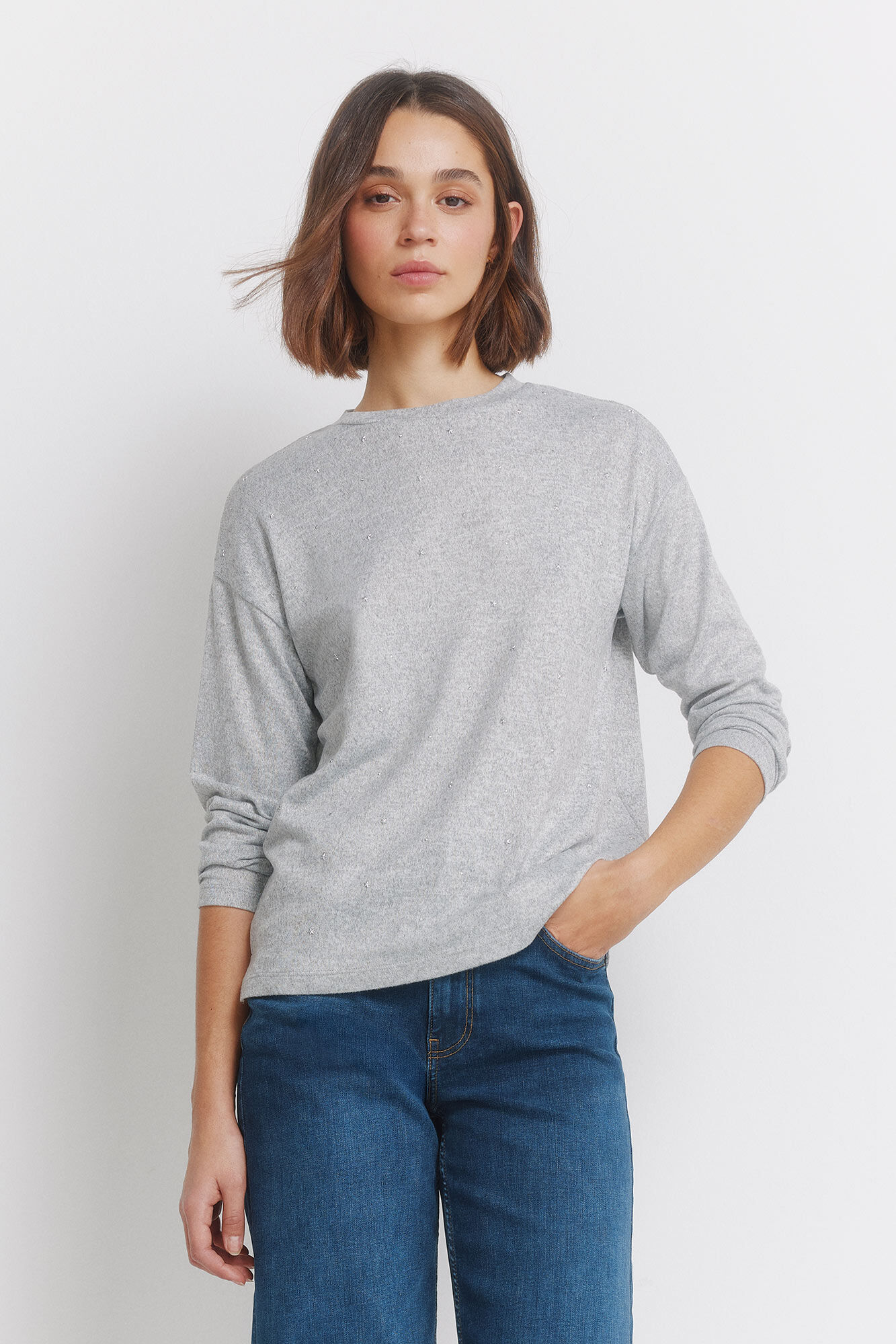 Springfield T-shirt com tachas na parte da frente