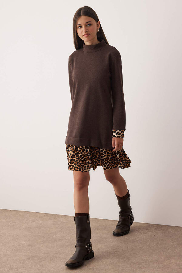 Trendyol Vestido mini de malha cru