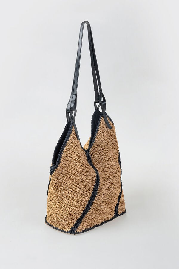 Systemaction Bolso yute contraste beige