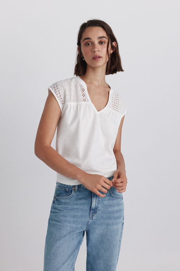 Springfield T-shirt bordado su&iacute;&ccedil;o branco