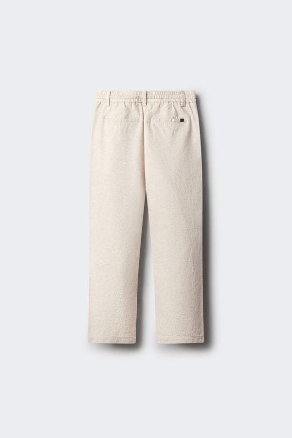 Springfield Kids Cal&ccedil;as de crian&ccedil;a em linho branco